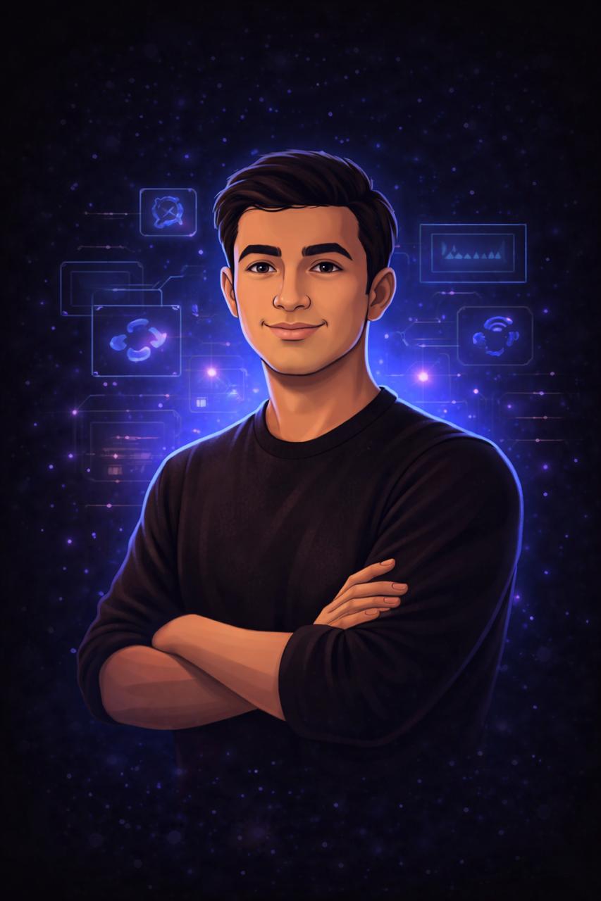 Portrait of Nodirjon Tadjiev, co-founder of IO Projects